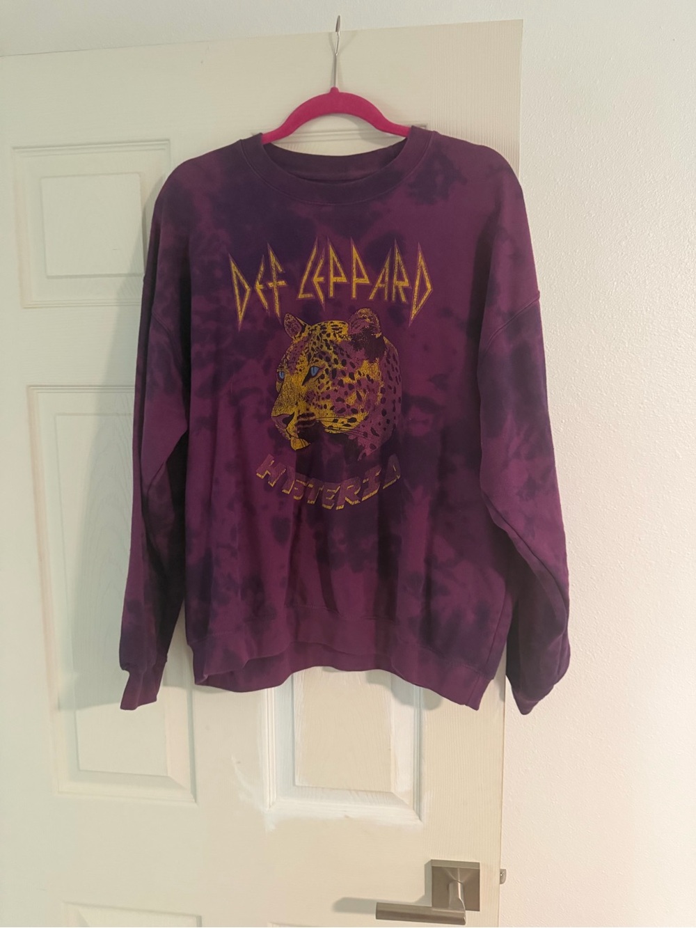 Purple Tie-Dye Crewneck Sweater